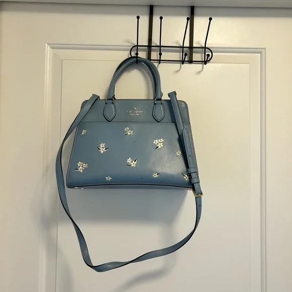 Kate Spade Light Blue Floral Satchel - Picture 4 of 4